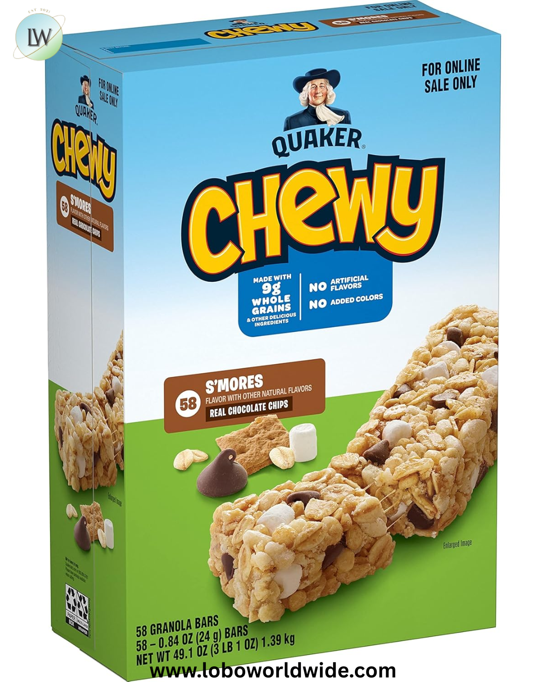 Quaker Chewy Granola Bars, S'mores, 58 Count