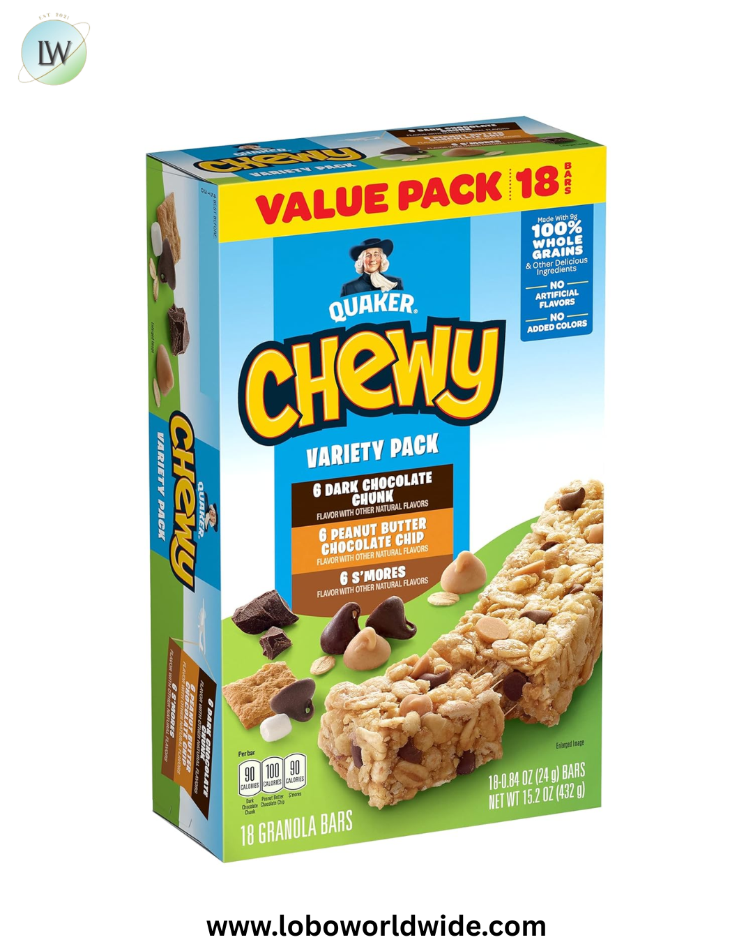 Quaker Chewy Granola Bars, Variety Pack, 18 Count