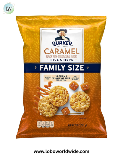 Quaker Rice Crisps Caramel, 9.8 Oz