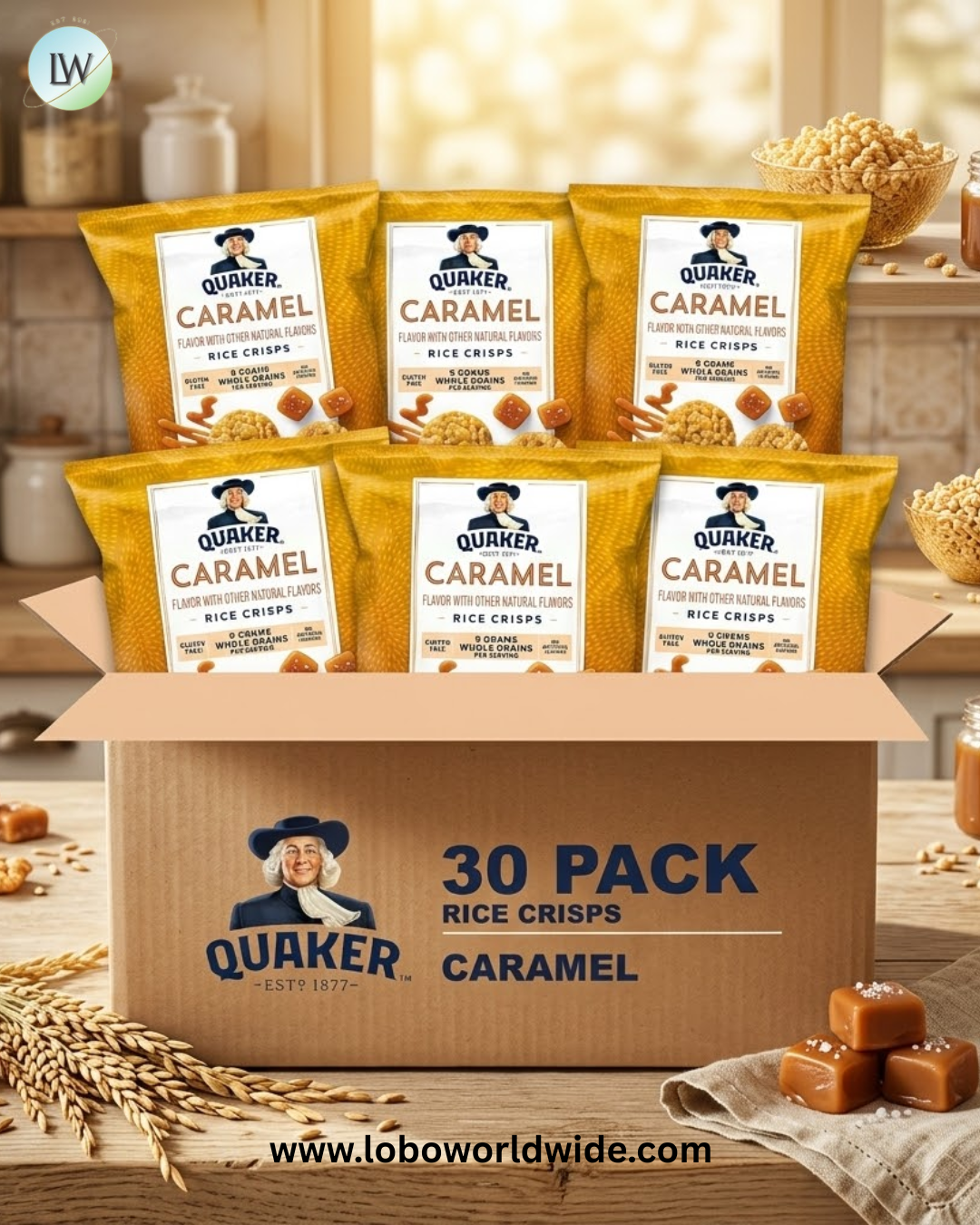Quaker Rice Crisps, Gluten Free,0.67 Oz, 30 Count