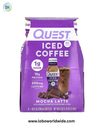 Quest Nutrition, Iced Coffee, 4 Bottles, 10 fl oz (296 ml) Each