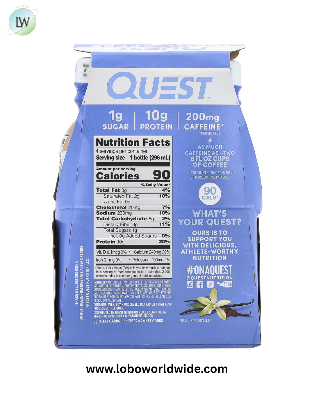 Quest Nutrition, Iced Coffee, 4 Bottles, 10 fl oz (296 ml) Each