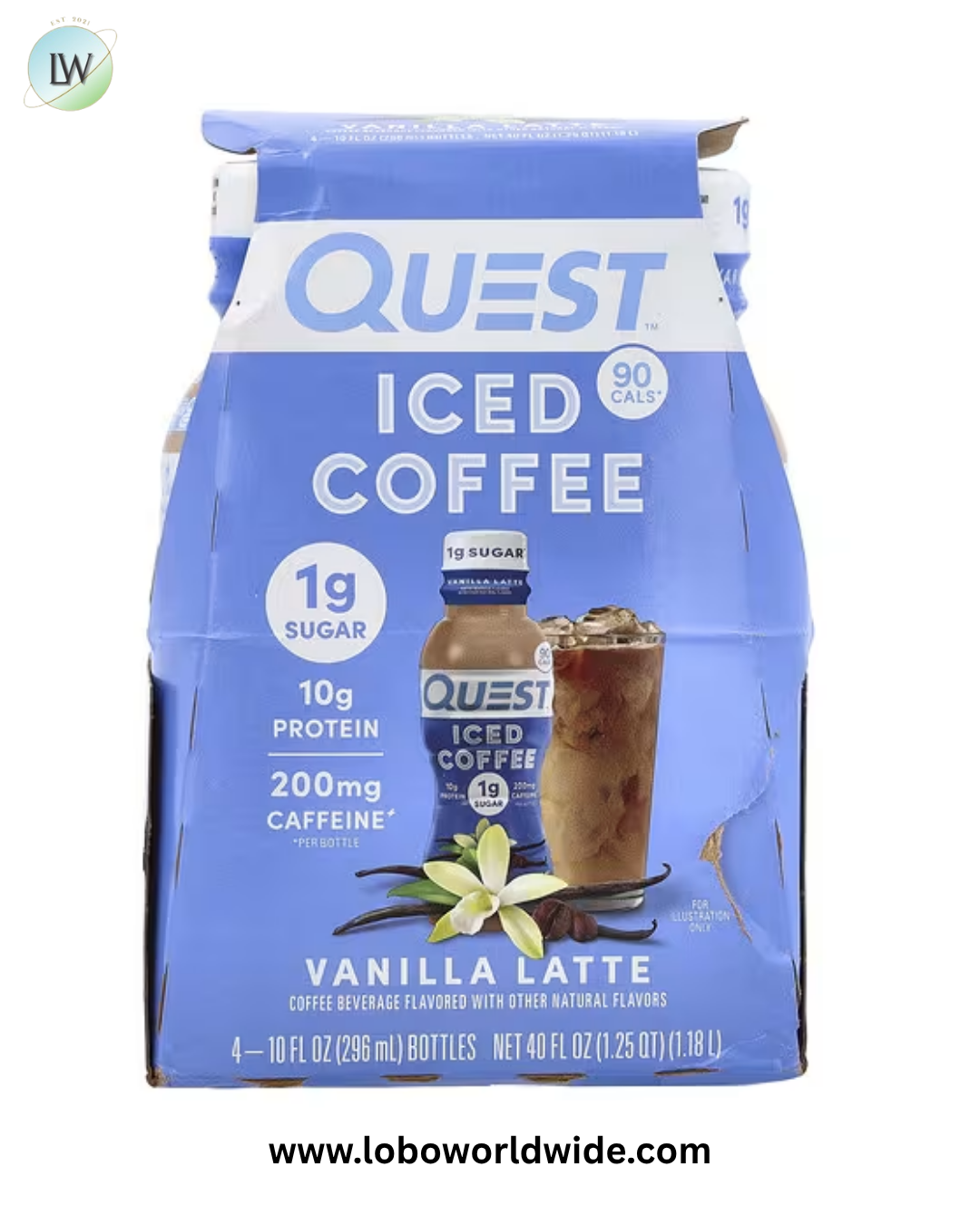 Quest Nutrition, Iced Coffee, 4 Bottles, 10 fl oz (296 ml) Each