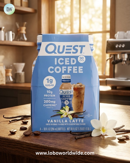Quest Nutrition, Iced Coffee, 4 Bottles, 10 fl oz (296 ml) Each