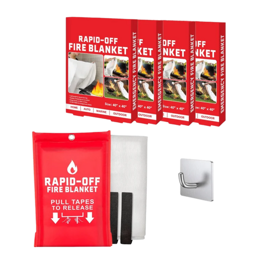 RAPID-OFF Fire Blanket 4-pack