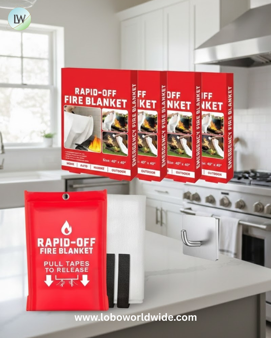RAPID-OFF Fire Blanket 4-pack