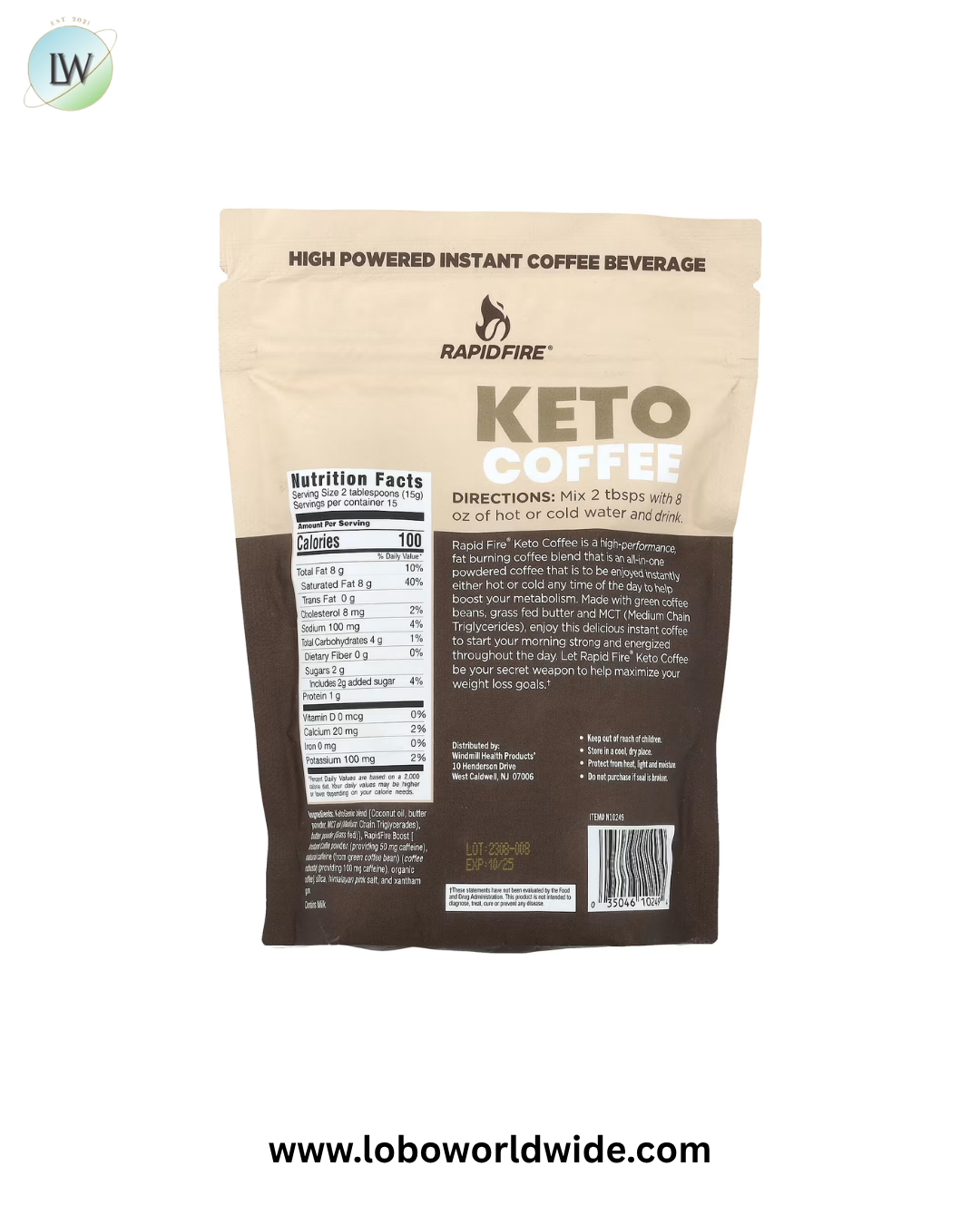 RAPIDFIRE, Keto Coffee, 7.93 oz (225 g)