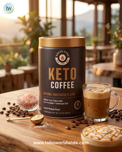 RAPIDFIRE, Keto Coffee, Instant, Medium Roast, 7.93 oz (225 g)