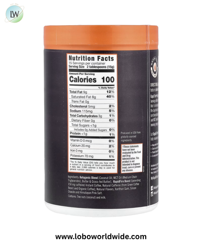 RAPIDFIRE, Keto Coffee, Instant, Medium Roast, 7.93 oz (225 g)