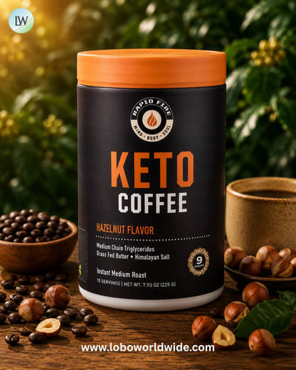 RAPIDFIRE, Keto Coffee, Instant, Medium Roast, 7.93 oz (225 g)