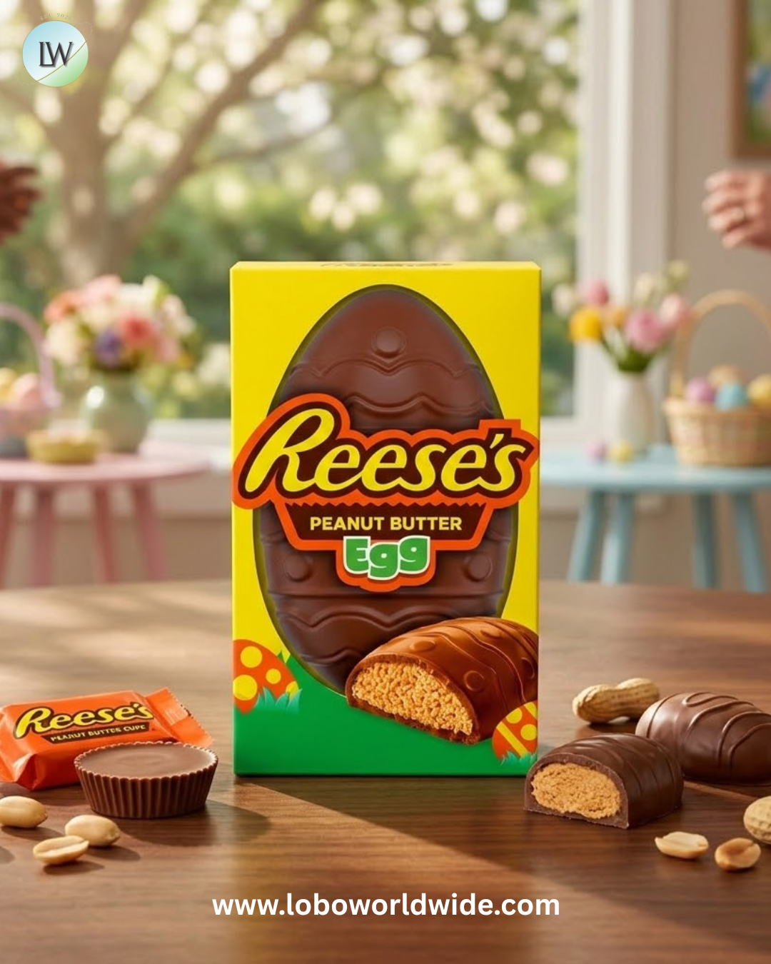 REESE'S Milk Chocolate Peanut Butter Egg, Easter Candy Gift Box(various sizes)