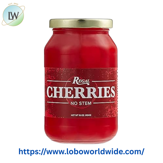 Regal 16 oz. Red Maraschino Cherries without Stems