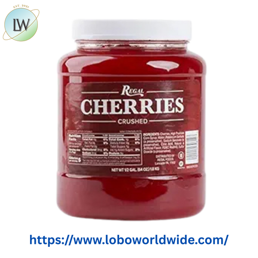 Regal Maraschino Cherries Crushed 1/2 Gallon