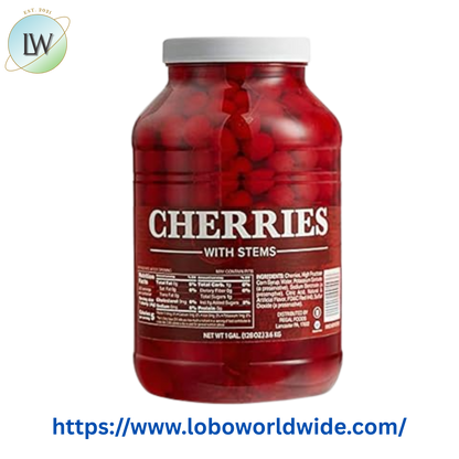 Regal Maraschino Cherries with Stems - 1 Gallon