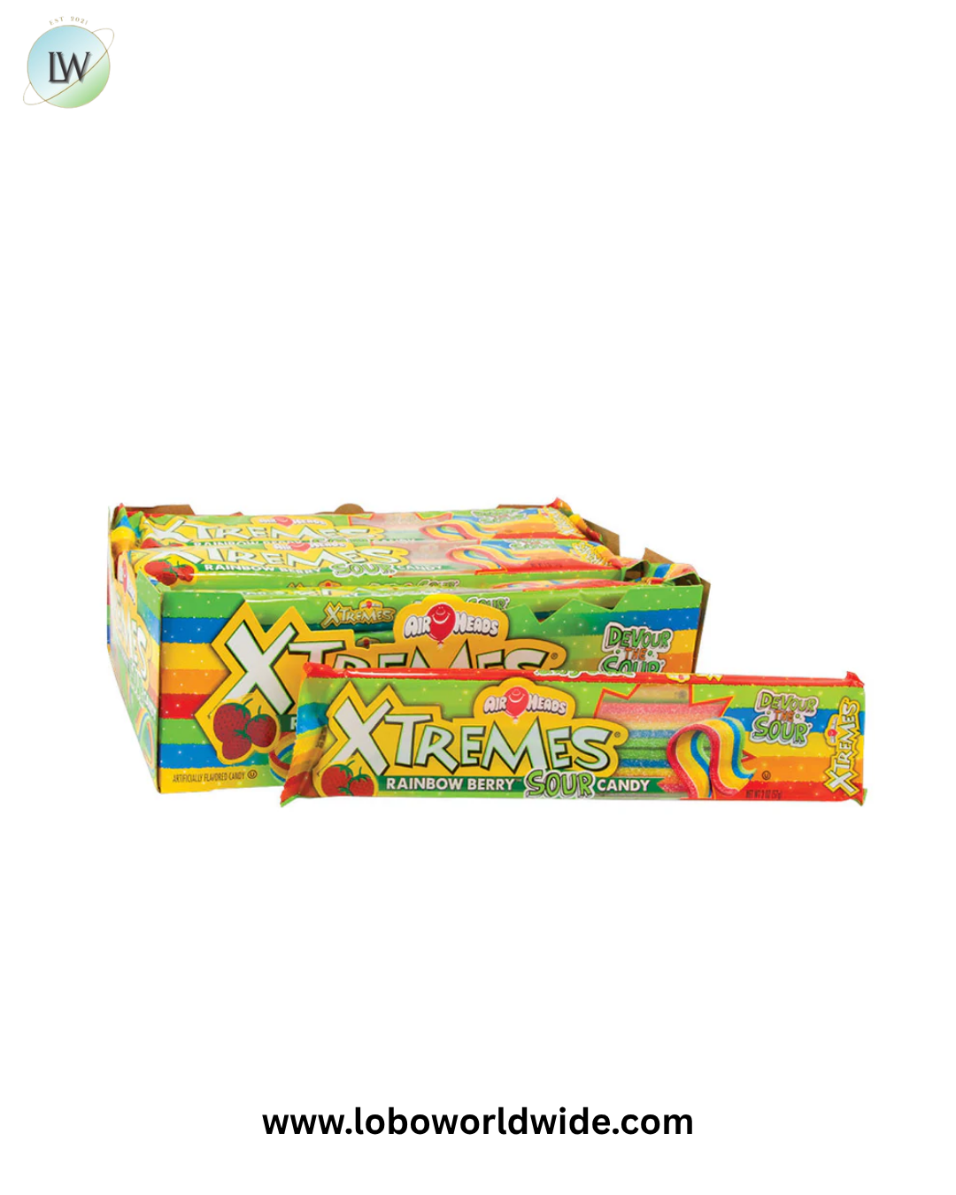 Rainbow Berry Airheads Xtremes Belts - 18ct