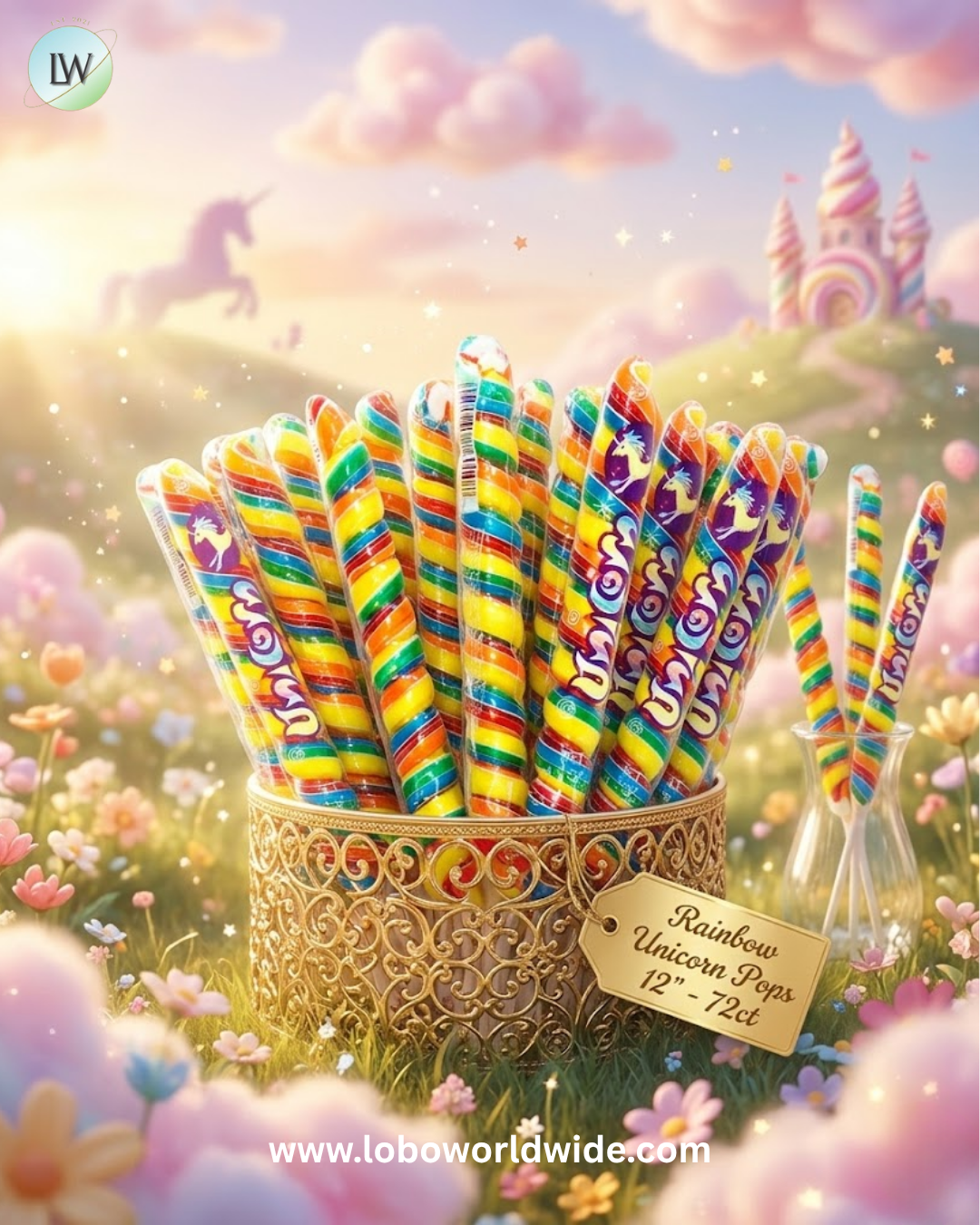 Rainbow Unicorn Pops - 72ct