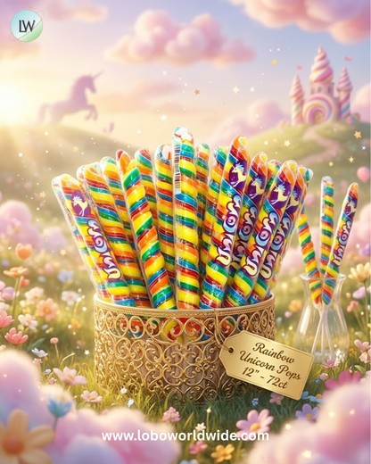 Rainbow Unicorn Pops - 72ct