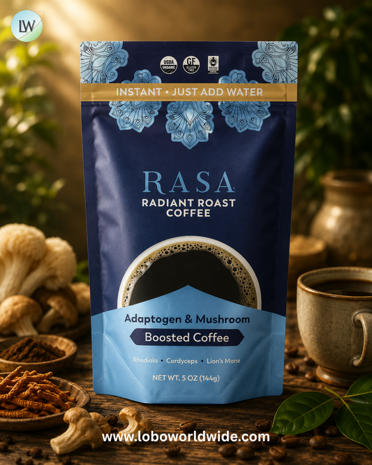 Rasa, Adaptogen & Mushroom Boosted Coffee, Instant, Radiant Roasted Coffee, 5 oz (144 g)
