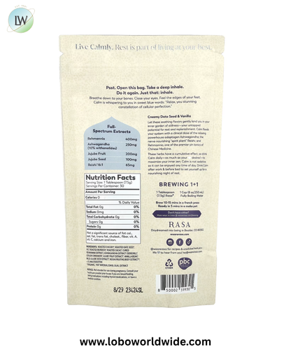 Rasa, Restorative Chill Tonic, Calm, 8 oz (226 g)