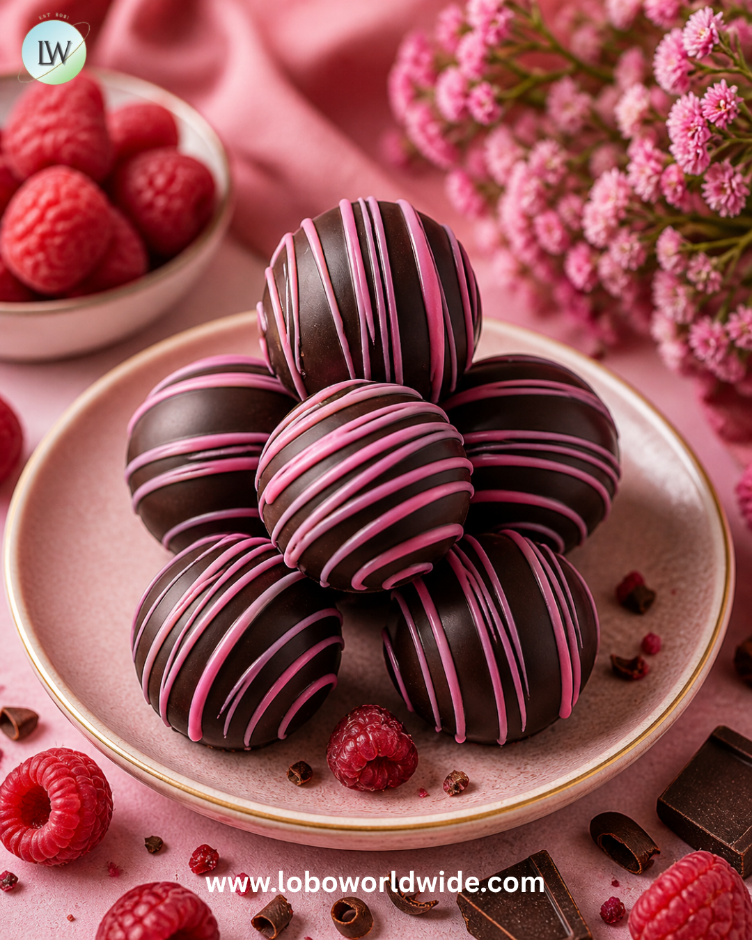 Raspberry Bite Size Birnn Truffles Dark Chocolate - 5lb