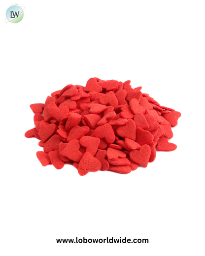 Red Heart Shaped Sprinkles