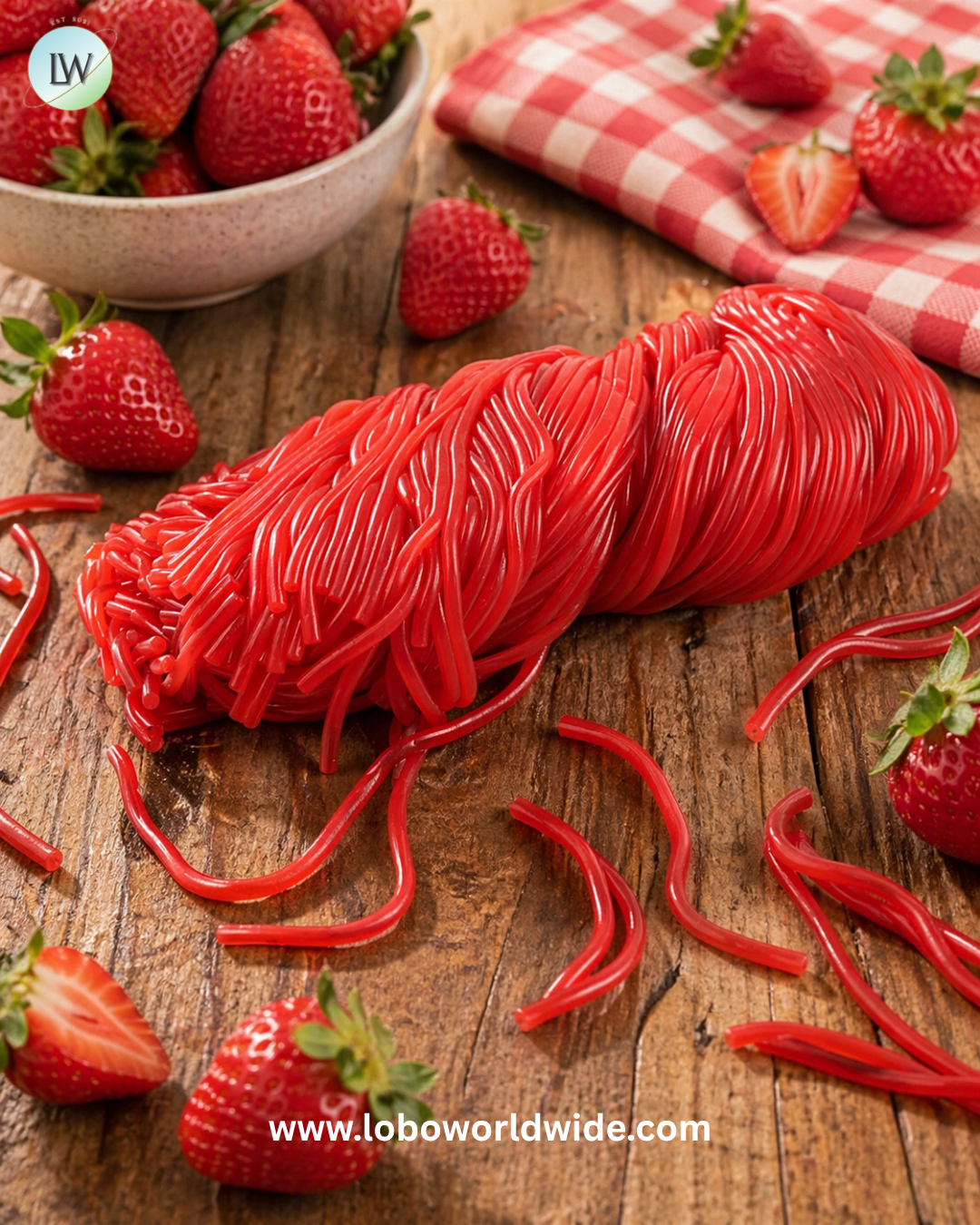 Red Shoestring Licorice Laces 2 Pounds