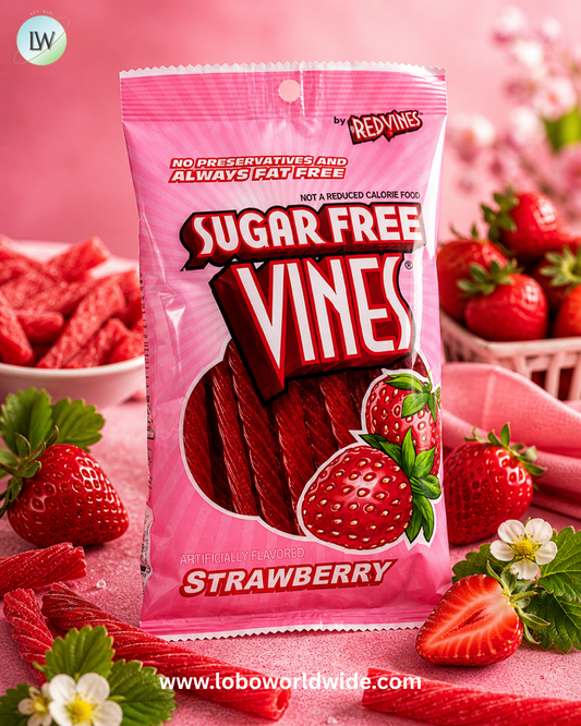 Red Vines Sugar Free Strawberry Licorice Vines - 12ct