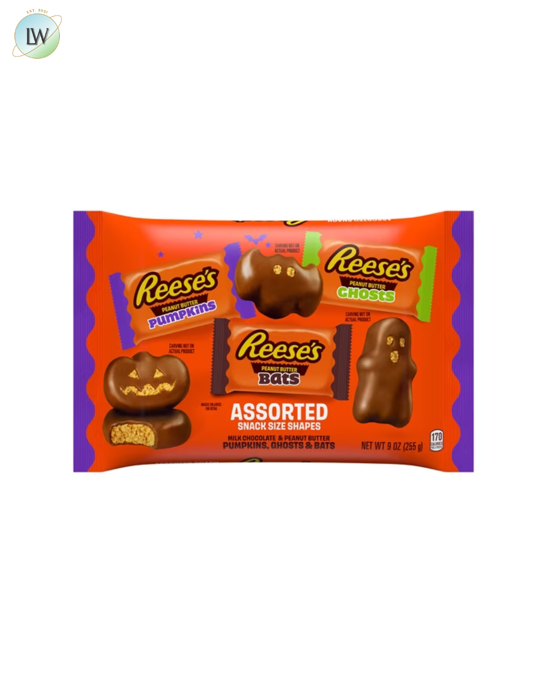 Reese's Assorted Halloween Milk Chocolate Peanut Butter Shapes, 9 oz.