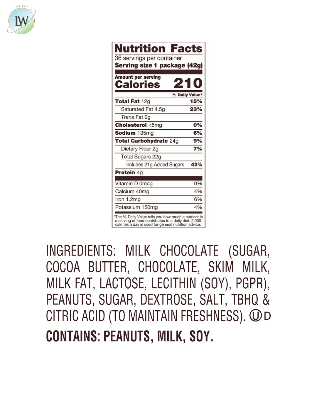 Reese's Milk Chocolate Peanut Butter Cups, 1.5 oz, 36 pk.