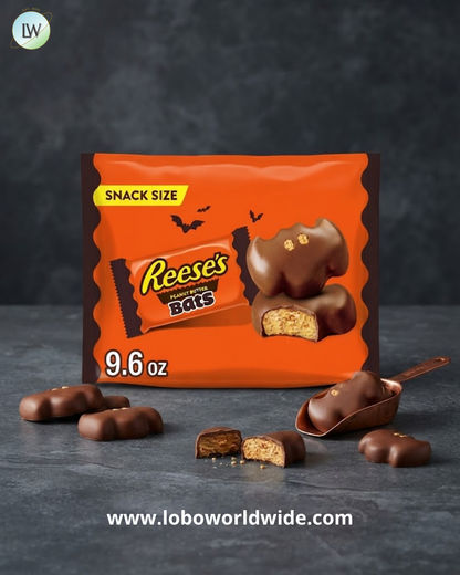 Reese's Milk Chocolate Snack Size Halloween Peanut Butter Bats, 9.6 oz.