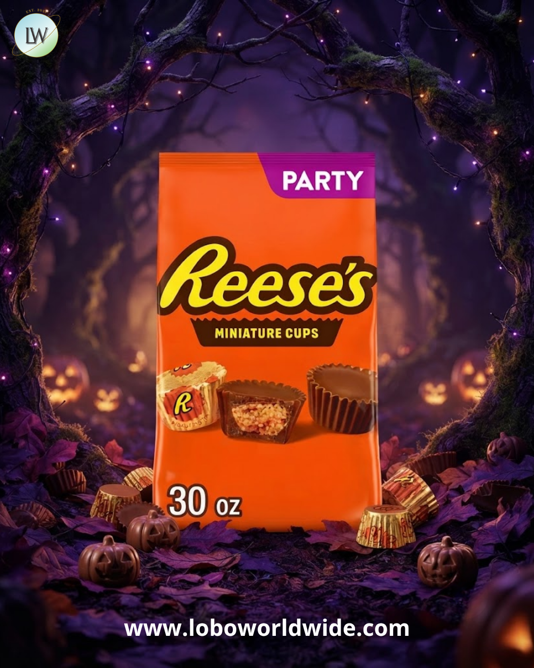 Reese's Mini Milk Chocolate Peanut Butter Cups Candy, 30 oz.
