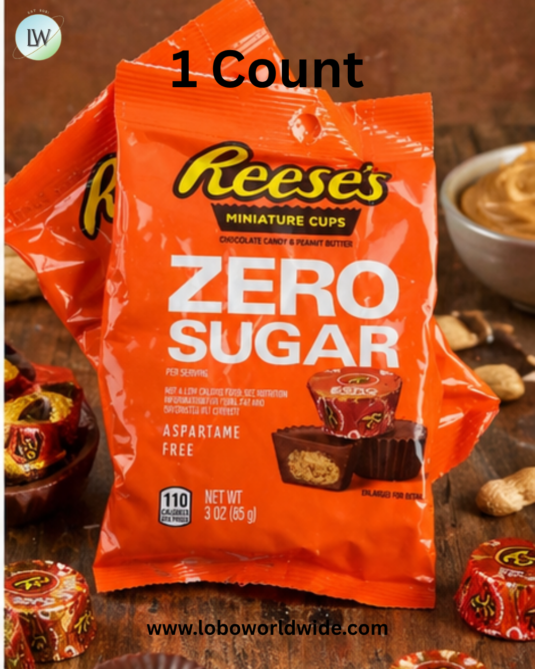 Reese's Peanut Butter Cup Sugar Free 3oz Bag