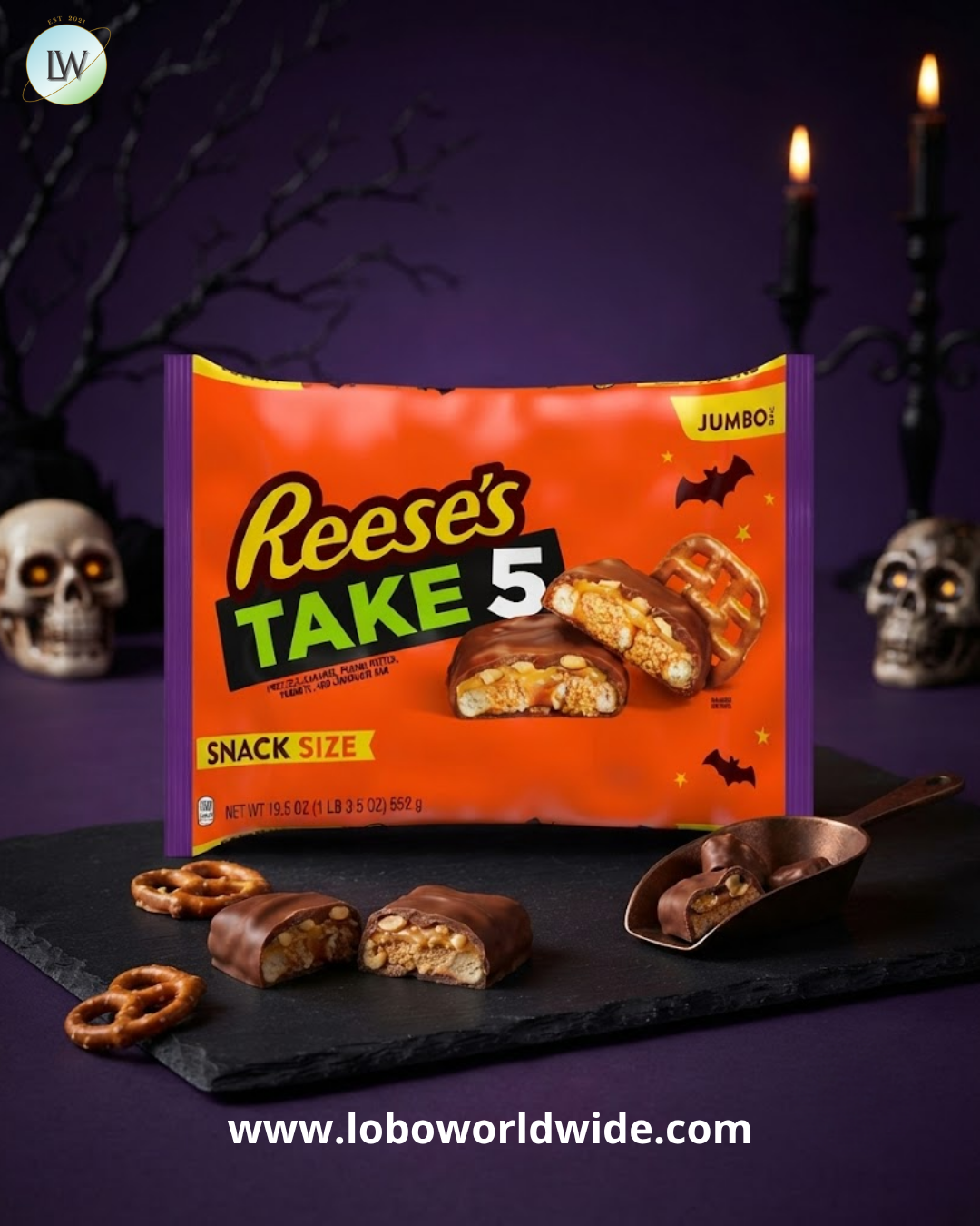 Reese's Take 5 Pretzel, Peanut and Chocolate, 19.5 oz.