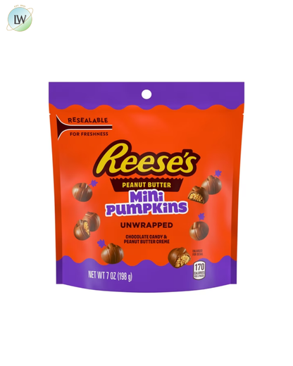 Reese's Unwrapped Chocolate Peanut Butter Mini Halloween Pumpkins, 7 oz.
