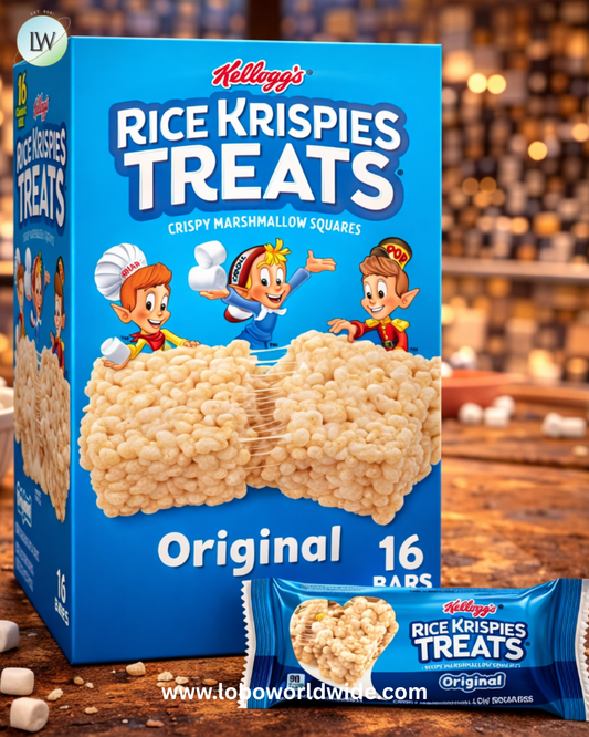 Rice Krispies Treats Original Chewy Crispy Marshmallow Squares, Kids Snacks, 12.4 oz, 16 Count