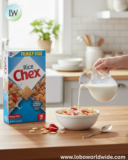Rice Chex Breakfast Cereal, Gluten Free, 18 oz