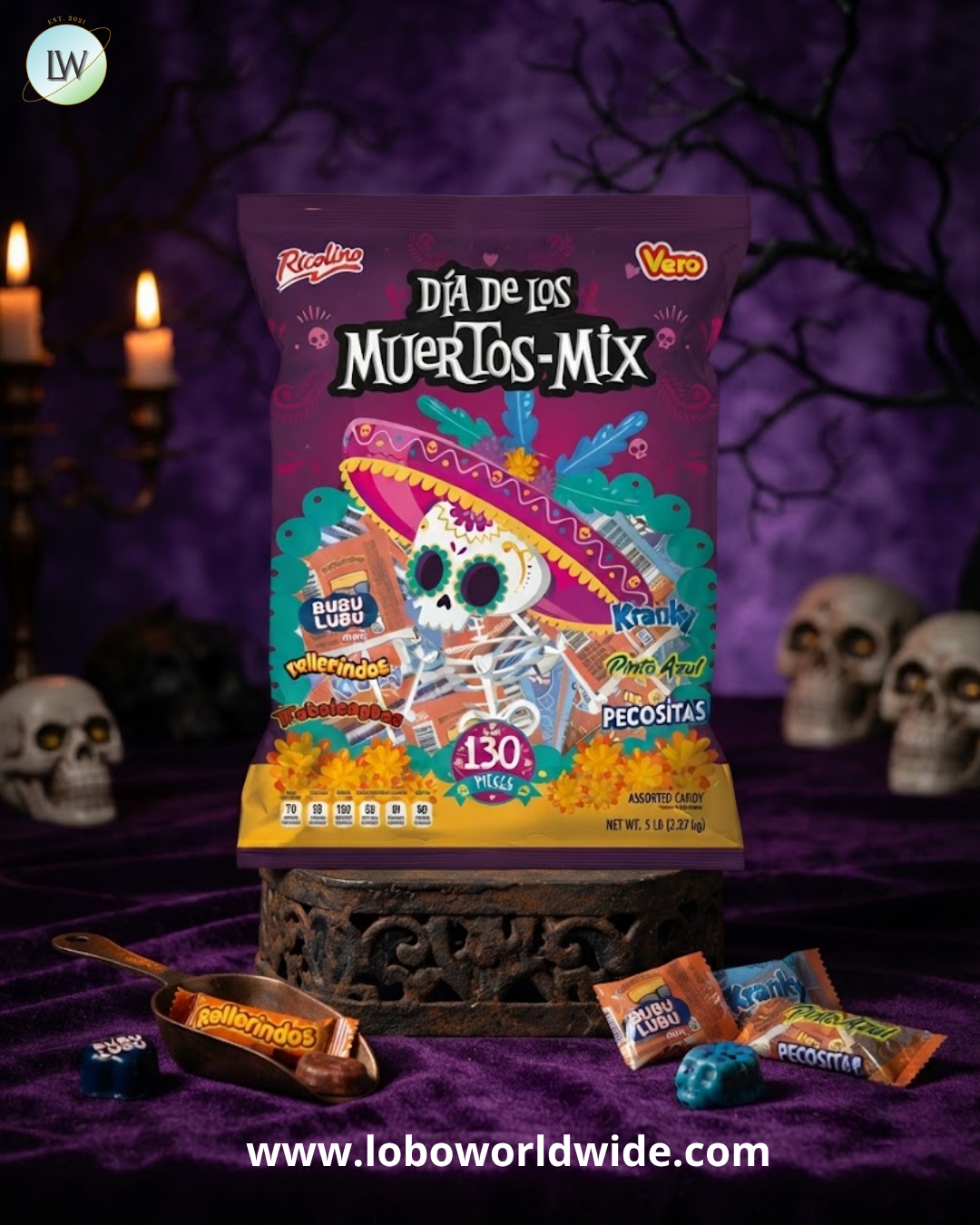 Ricolino Dia de los Muertos Candy Variety Pack, 5 lbs.