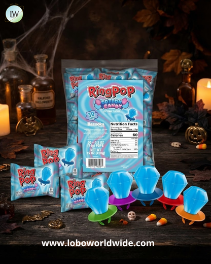 Ring Pop Individually Wrapped Lollipops, 0.5 oz, 30 ct. (Various Flavours)