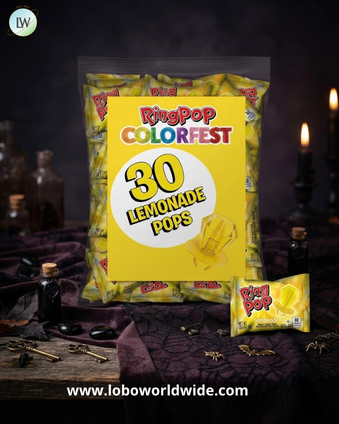 Ring Pop Individually Wrapped Lollipops, 0.5 oz, 30 ct. (Various Flavours)
