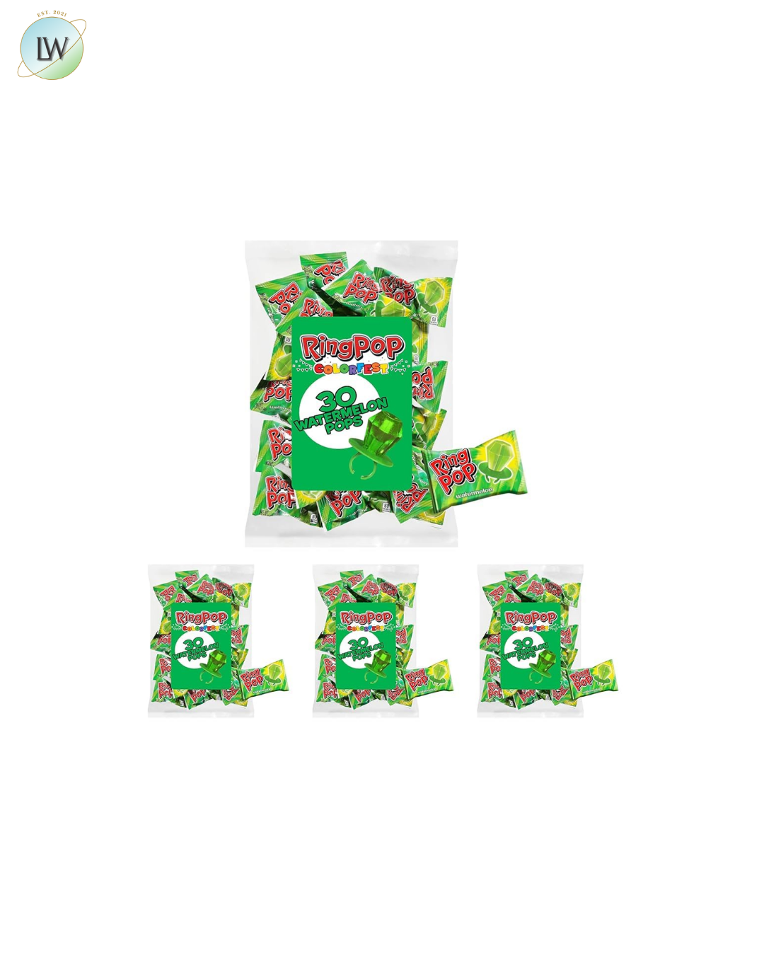 Ring Pop Individually Wrapped Lollipops, 0.5 oz, 30 ct. (Various Flavours)