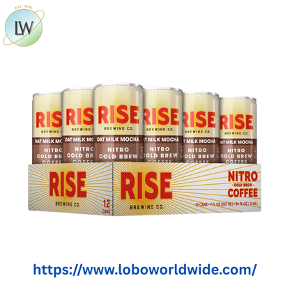 Rise Brewing Co. Organic Oat Milk Mocha Nitro Cold Brew Coffee 7 fl. oz. - 12/Case
