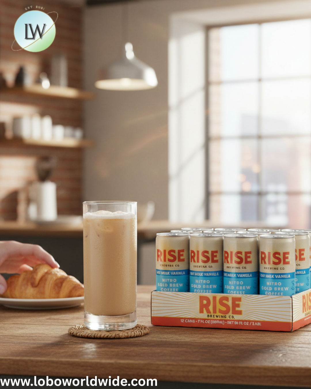 Rise Brewing Co. Organic Oat Milk Vanilla Nitro Cold Brew Coffee 7 fl. oz. - 12/Case