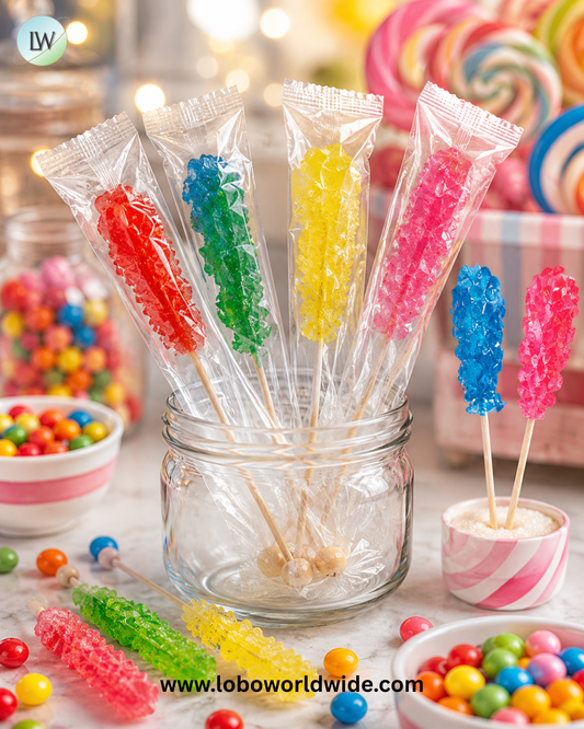 Rock Candy Crystal Sticks Assorted - 72ct Box
