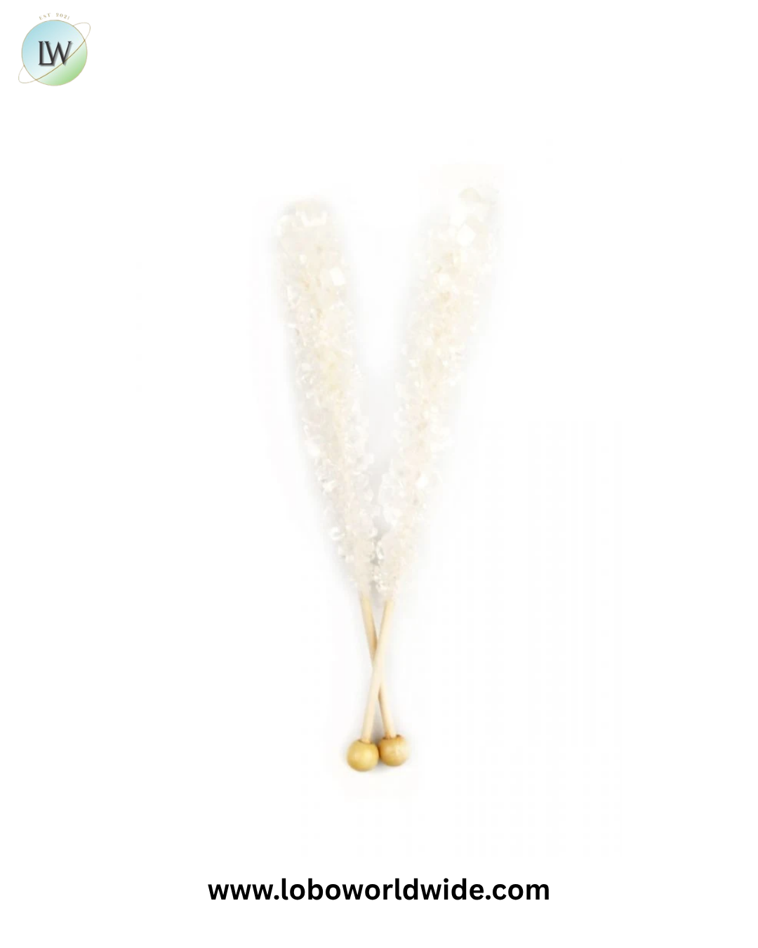 Rock Candy Sticks White 36 Piece