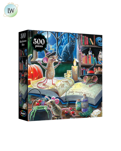 RoseArt - Halloween Mischievous Mice - 500 Piece - Bewitching Mouse Puzzle for Adults