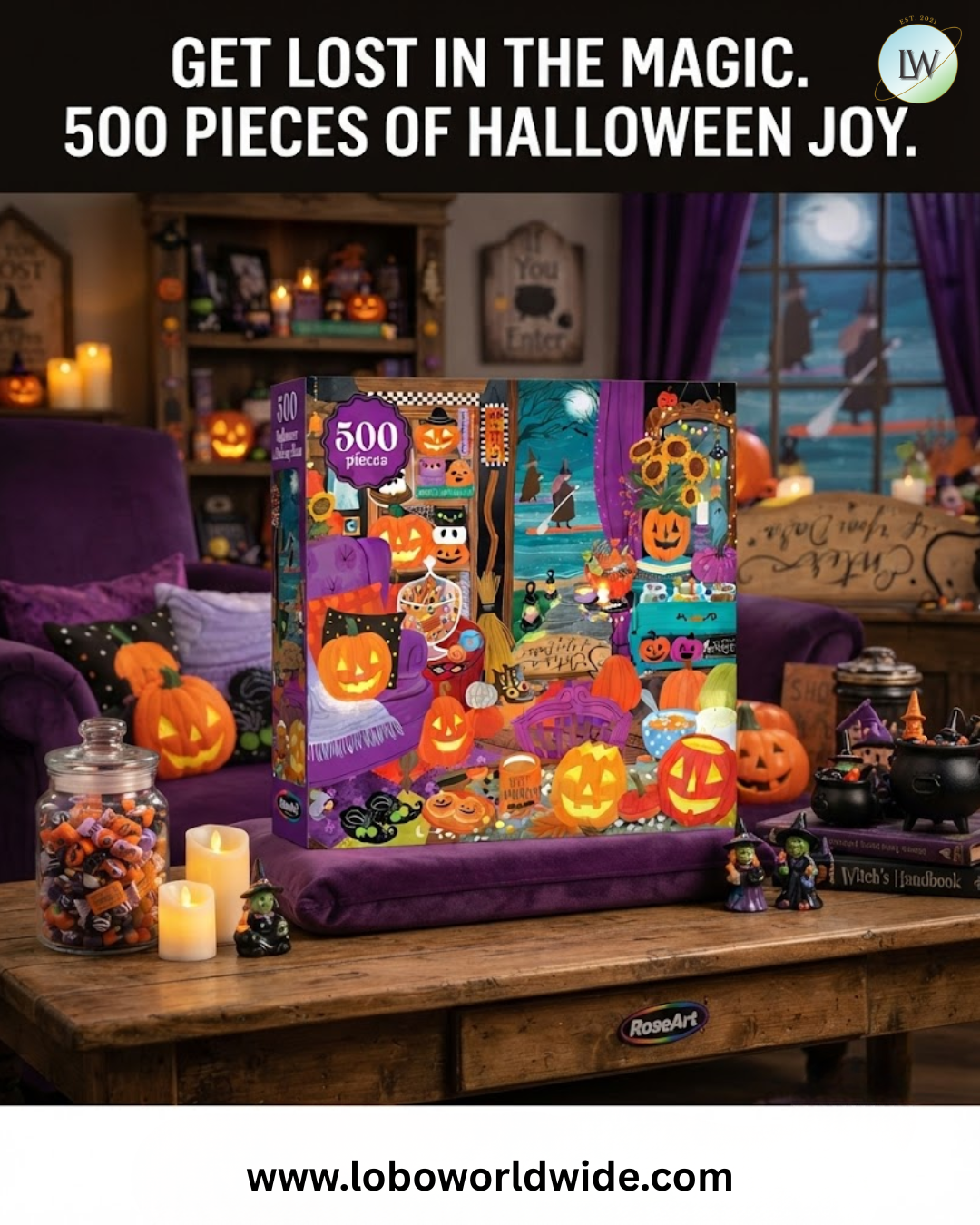 RoseArt - Witching Hour - 500 Piece Halloween - Spooky Seasonal Fun for Adults