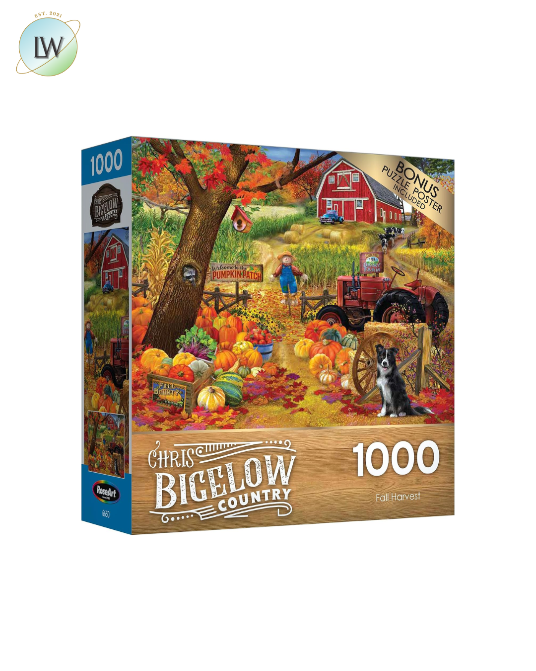 RoseArt Chris Bigelow Fall Harvest 1000 Piece Jigsaw Puzzle