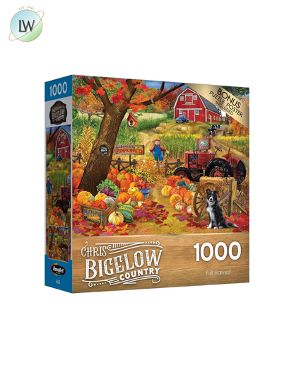 RoseArt Chris Bigelow Fall Harvest 1000 Piece Jigsaw Puzzle