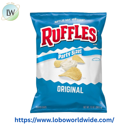 Ruffles Original Flavor Potato Snack Chips,Party Size, 13 Ounce Bag