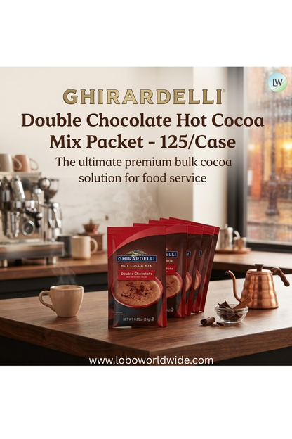Ghirardelli Double Chocolate Hot Cocoa Mix Packet, 0.85oz